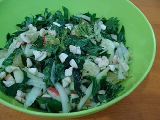 Fennel, Arugula, Celery and Fruits Salad